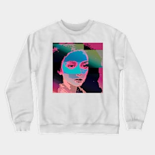 ROTTEN - Glitch Neon Retro Face Crewneck Sweatshirt